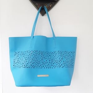 VINCE CAMUTO Tiffany blue large Leather Tote Bag